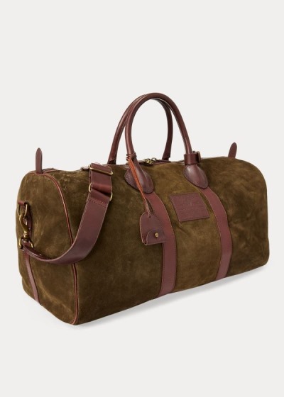 Bolsos De Lona Polo Ralph Lauren Hombre Verde Oliva - Heritage Suede - TIEHX4871